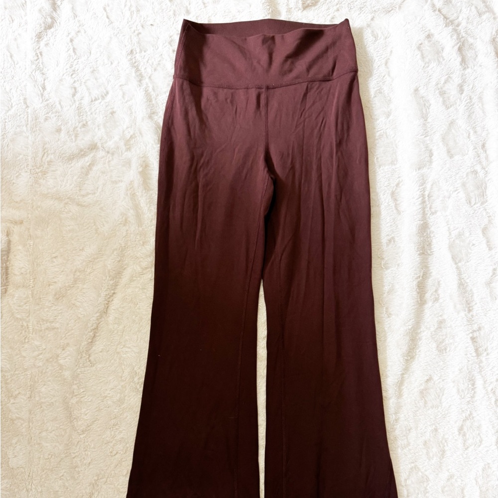 brown flare leggings